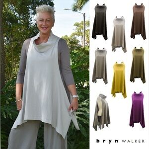 Pacificotton Dorian Mock Neck Swing Tunic Vest🖤